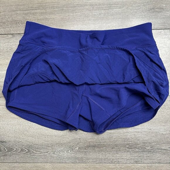 Under Armour Skirt Skort Women L Lined Pocket Pull On Blue - Picture 2 of 5